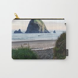 Haystack Rock Surreal Views | Travel Photography and Collage #3 Carry-All Pouch