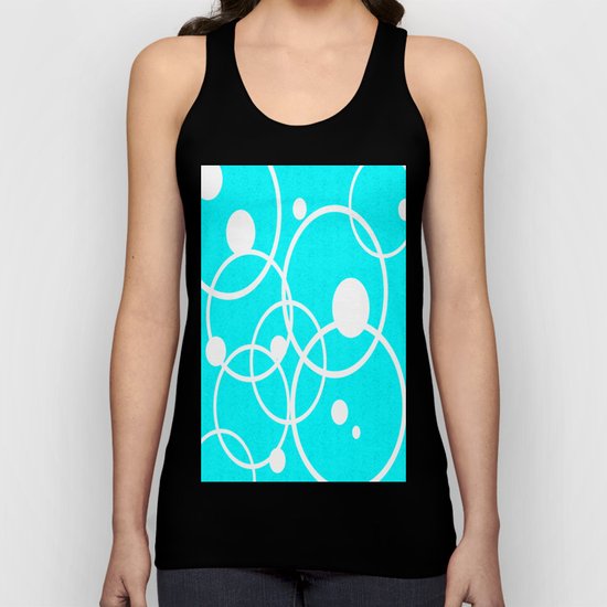 Circles on Blue Unisex Tank Top