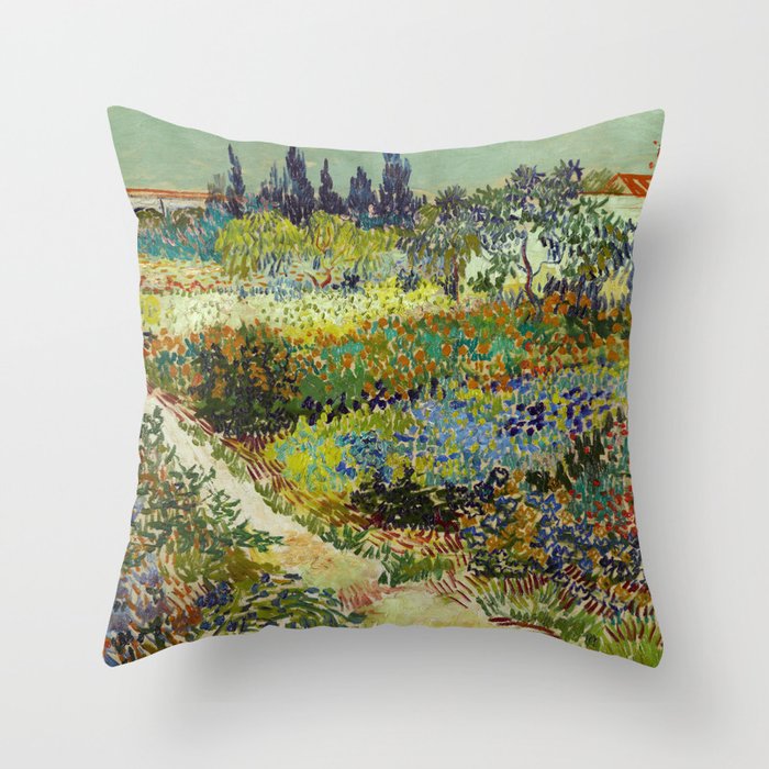 Vincent Van Gogh - Garden at Arles Throw Pillow