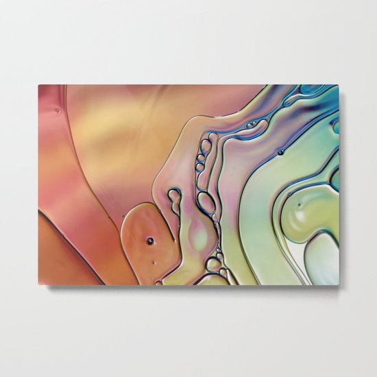 Rainbow Swirls Metal Print