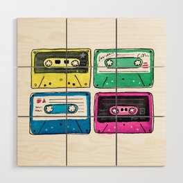 Cassettes Wood Wall Art