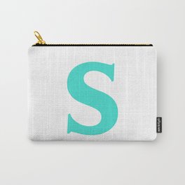 s (TURQUOISE & WHITE LETTERS) Carry-All Pouch