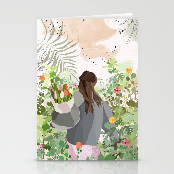 Flower Bloom Sea Stationery Cards