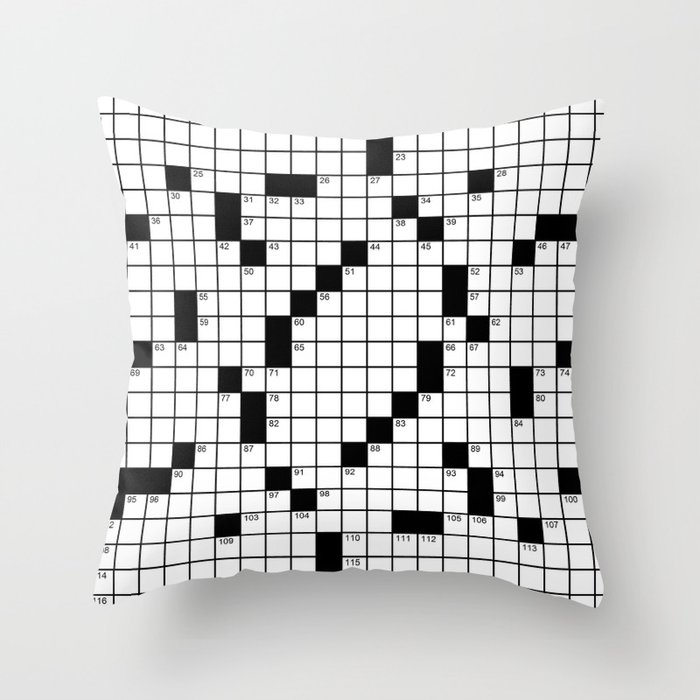 Crossword Puzzle - Write on it!  Throw Pillow