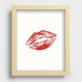 Lipstick Kiss Recessed Framed Print