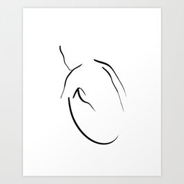 Minimalist Woman Body Line Art No.1 Art Print