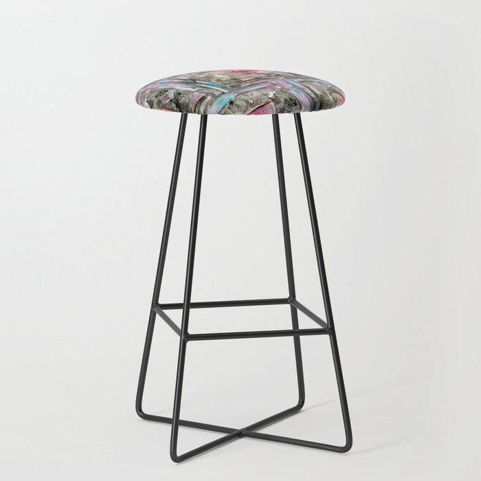 Marbling collage Bar Stool