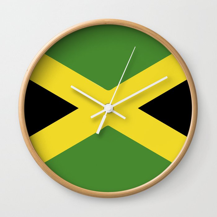 Jamaica flag emblem Wall Clock