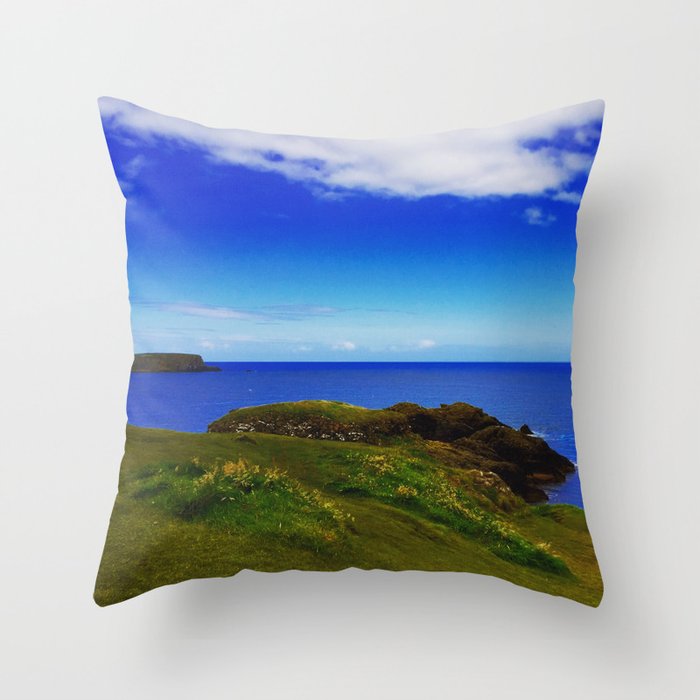 Everything Is Blue And Green Throw Pillow