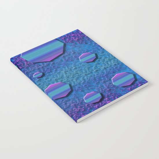 Celestial Octagon Orbs of Planet Neptune Notebook