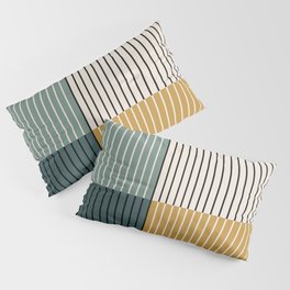 Color Block Line Abstract VIII Pillow Sham