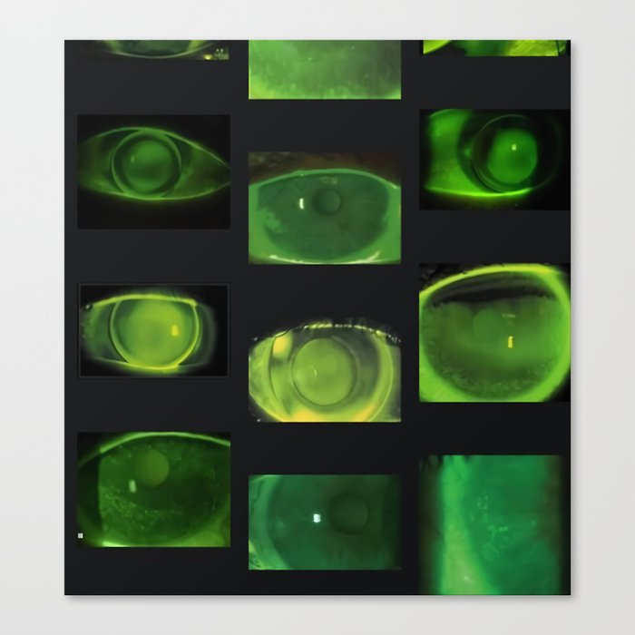 green eye aesthetic  Canvas Print