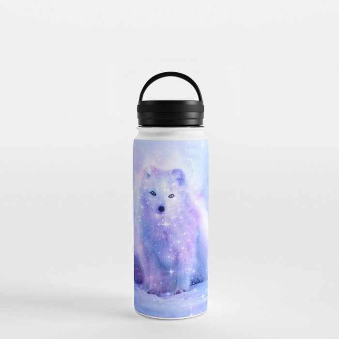 Arctic iceland fox Water Bottle by Augustinet