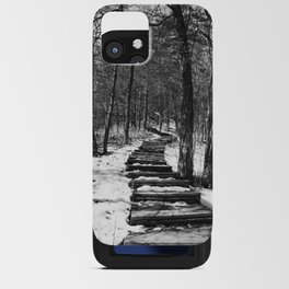 Forest Stairs Black and White Photography iPhone Card Case