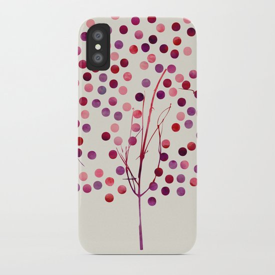 Tree of Life_Berry by Jacqueline & Garima iPhone Case