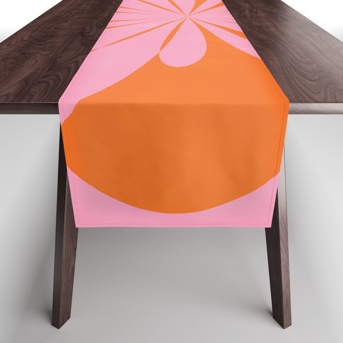 Bloom Flower- Orange Pink Table Runner