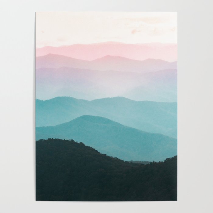 Smoky Mountain National Park Sunset Layers III - Nature Photography Poster