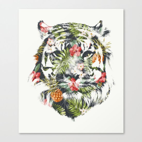 Tropical tiger Canvas Print