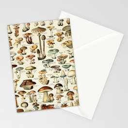 Vintage Mushroom & Fungi Chart by Adolphe Millot Stationery Card