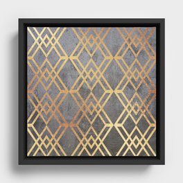 Glam Geometric Framed Canvas