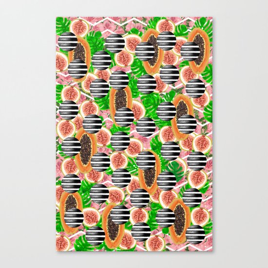 Tropical Fruits Canvas Print