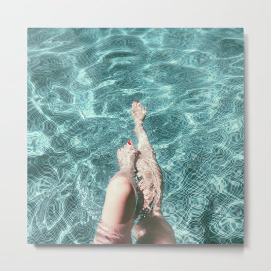 Pool Legs Metal Print