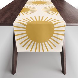 Golden Sun Pattern Table Runner