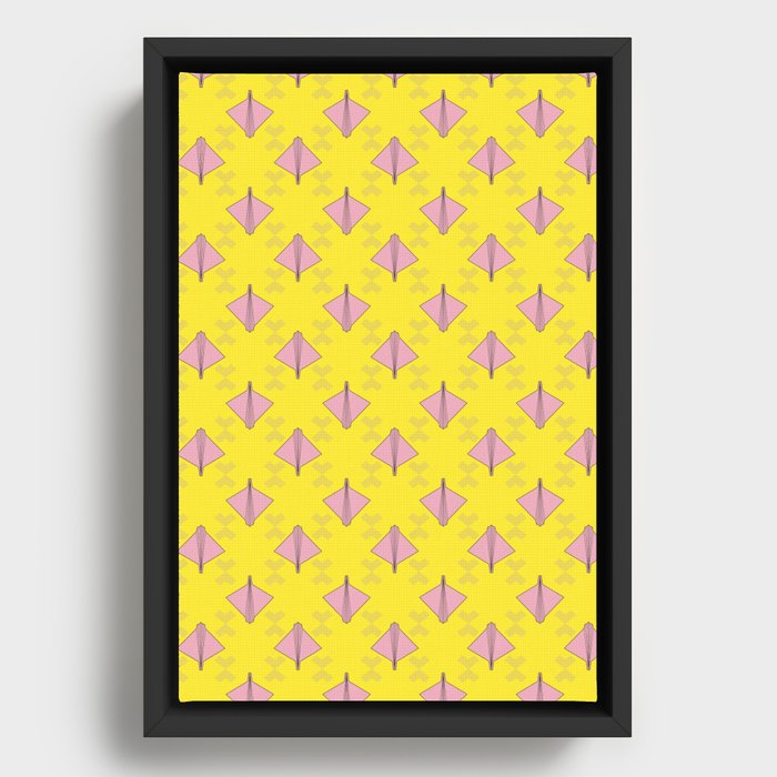yellow_shape_8000x12000 Framed Canvas