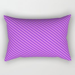[ Thumbnail: Orchid & Purple Colored Striped/Lined Pattern Rectangular Pillow ]