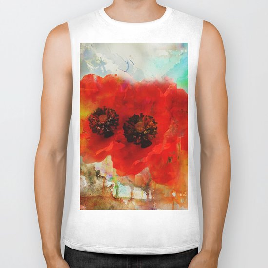Champ de coquelicots Biker Tank