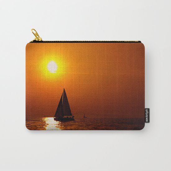 A sailboat at sunset Carry-All Pouch
