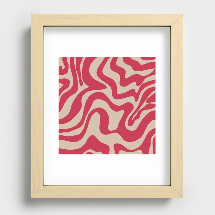 30 Abstract Swirl Shapes 220711 Valourine Digital Design Recessed Framed Print