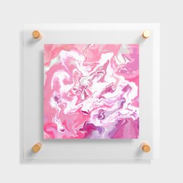 Petals of Femininity - Melted Marble Swirl in Pink Floating Acrylic Print