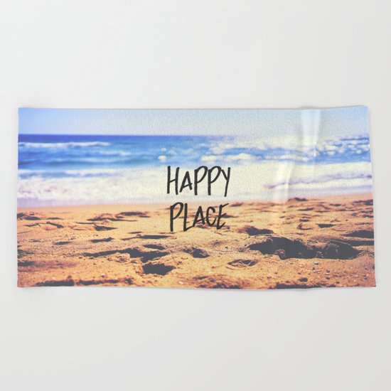 Happy Place Beach Beach Towel