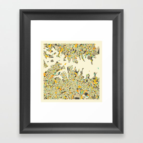 SYDNEY Map Framed Art Print
