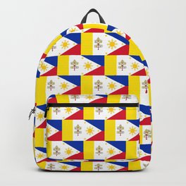 Mix of flag:Vatican and Philippines Backpack | Quezon, Luzon, Manila, Papacy, Pontifical, Vaticano, Graphicdesign, Catholic, Religion, Church 