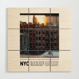 New York City Minimalist Wood Wall Art