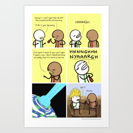 Antics #077 - pop culture reference Art Print