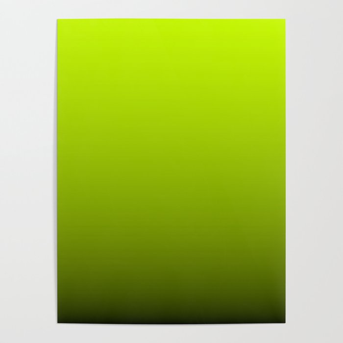 Slime Green and Black Deadly Ombre Nightshade Poster