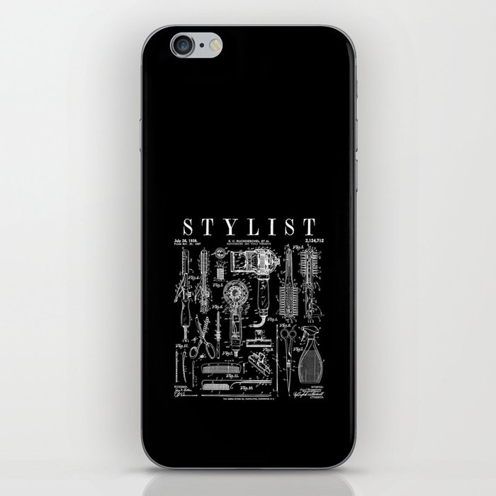 Hair Stylist Hairdresser Hairdressing Salon Vintage Patent iPhone Skin