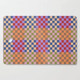 Retro pastel checker board square pattern Cutting Board