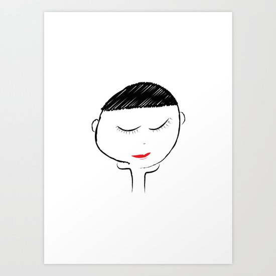 Mellow Girl Art Print