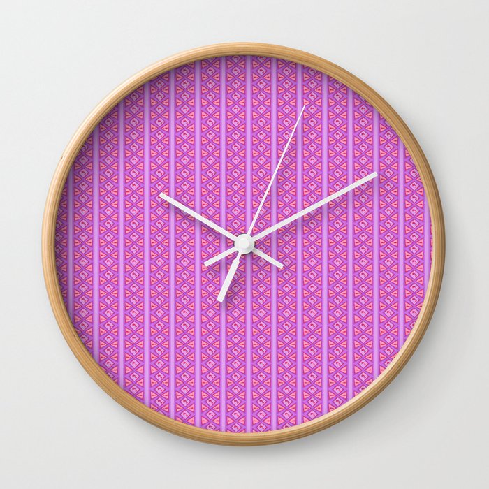children's pattern-pantone color-solid color-lilac Wall Clock