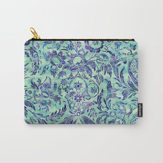 Watercolor Damask Pattern 06 Carry-All Pouch
