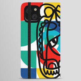 The Bauhaus Mondrian Graffiti Boy Art iPhone Wallet Case