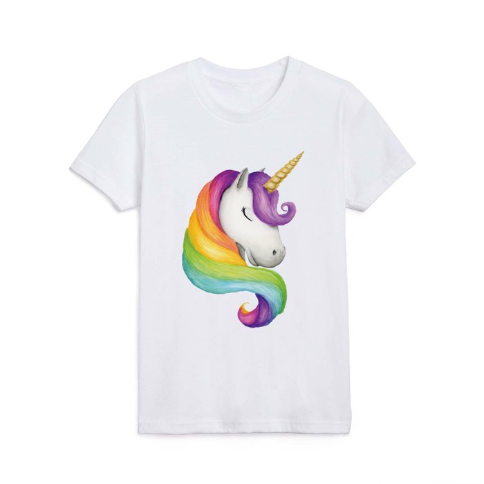 Rainbow Unicorn Kids T Shirt