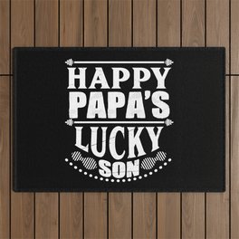 Happy Papa's Lucky Son Outdoor Rug