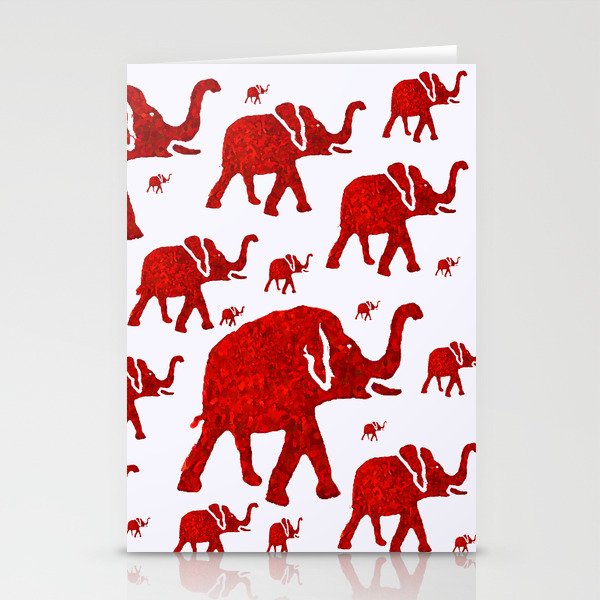 ELEPHANT Red #1 Stationery Cards