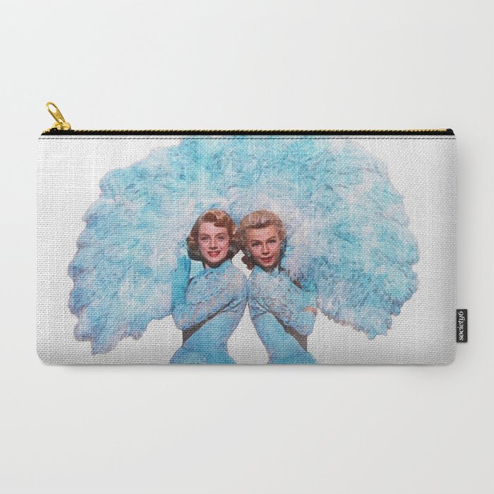 Sisters White Christmas Watercolor Carry All Pouch by Classic