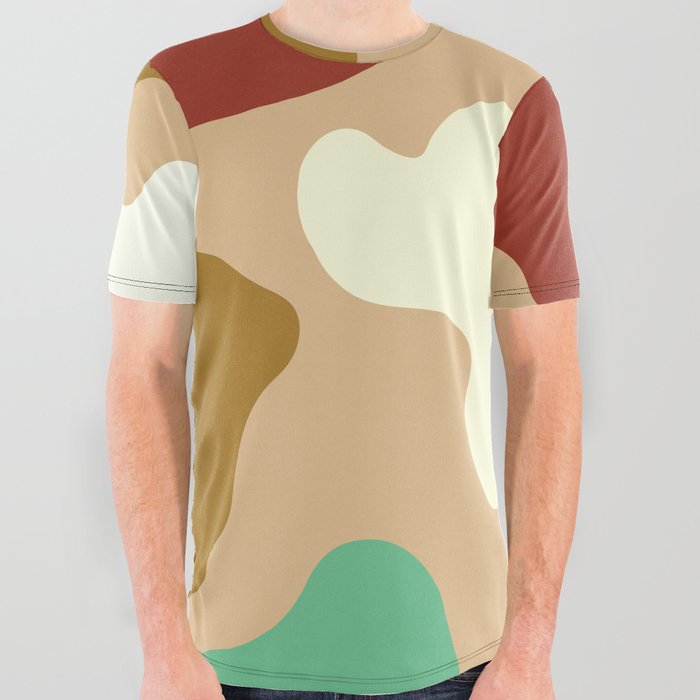 Memphis Blobs All Over Graphic Tee